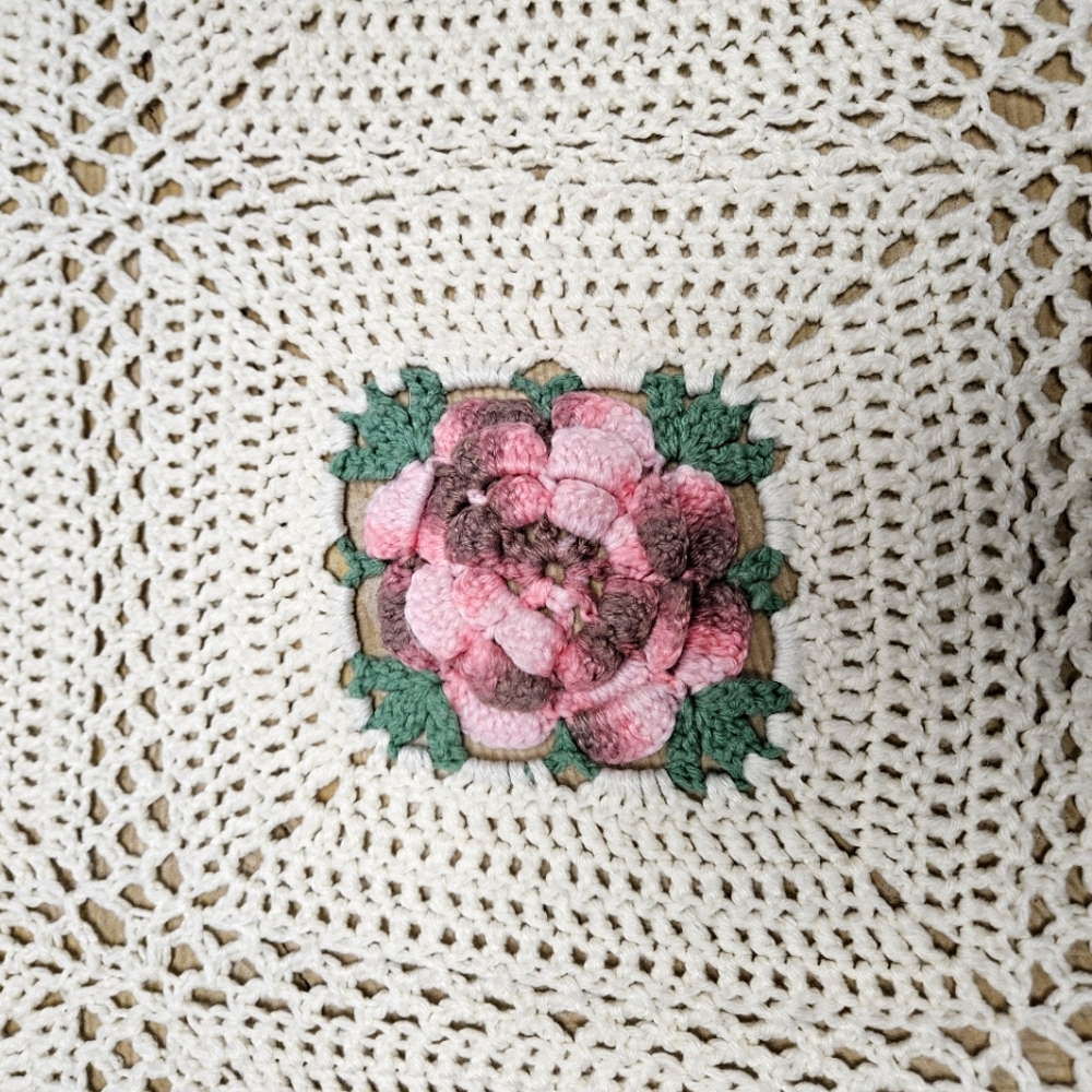 Floral Crochet Accent Piece Stunning!!!!